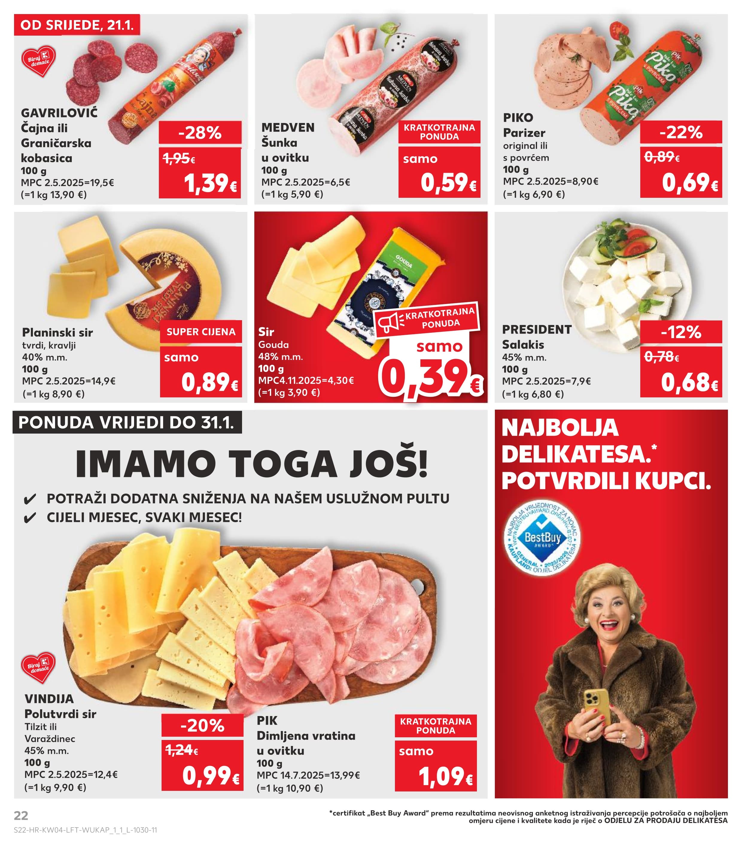 Stranica 22. Kaufland kataloga - Prehrana akcija
