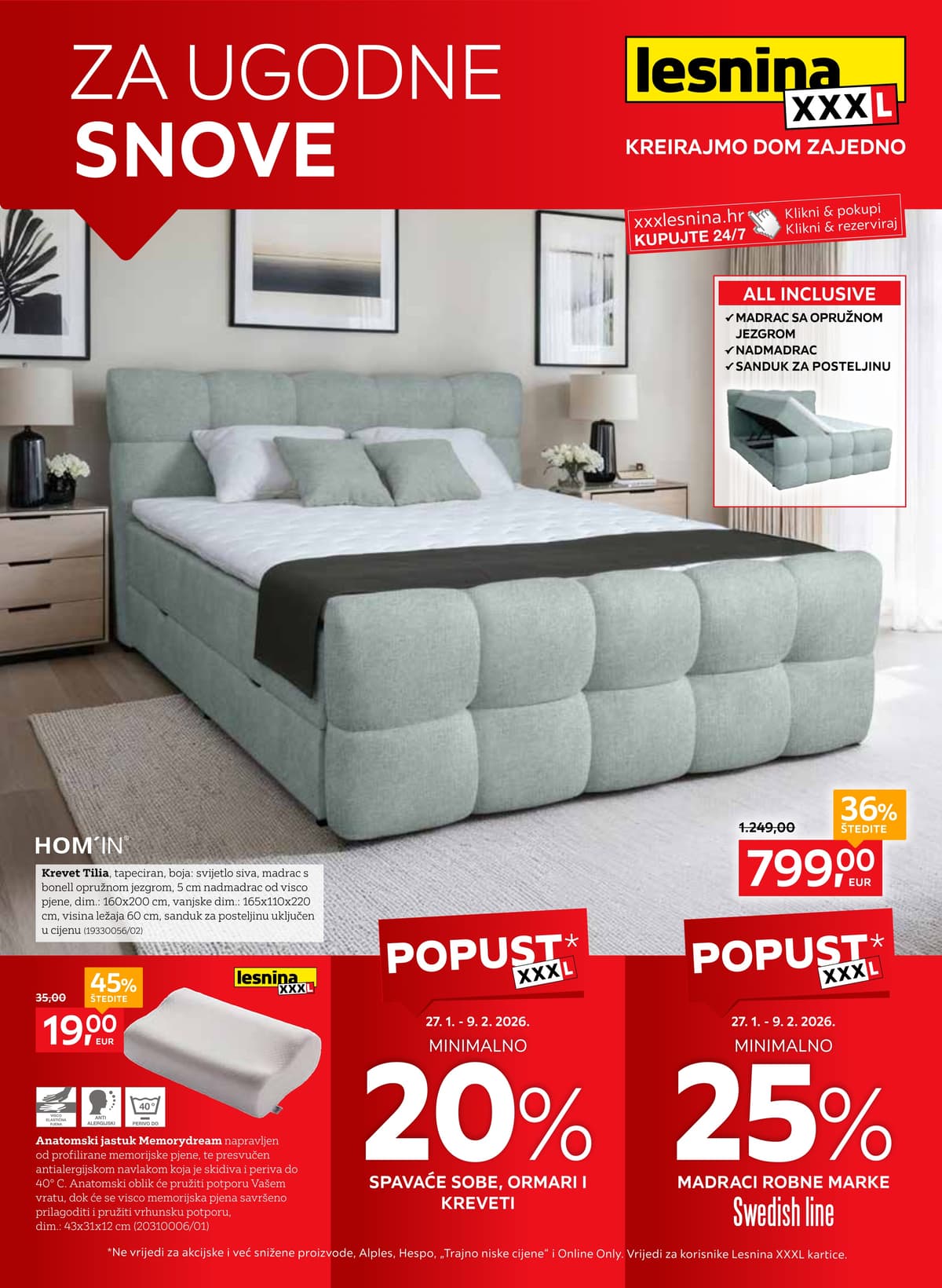 Lesnina katalog od 27.01.2026 - Za ugodne snove