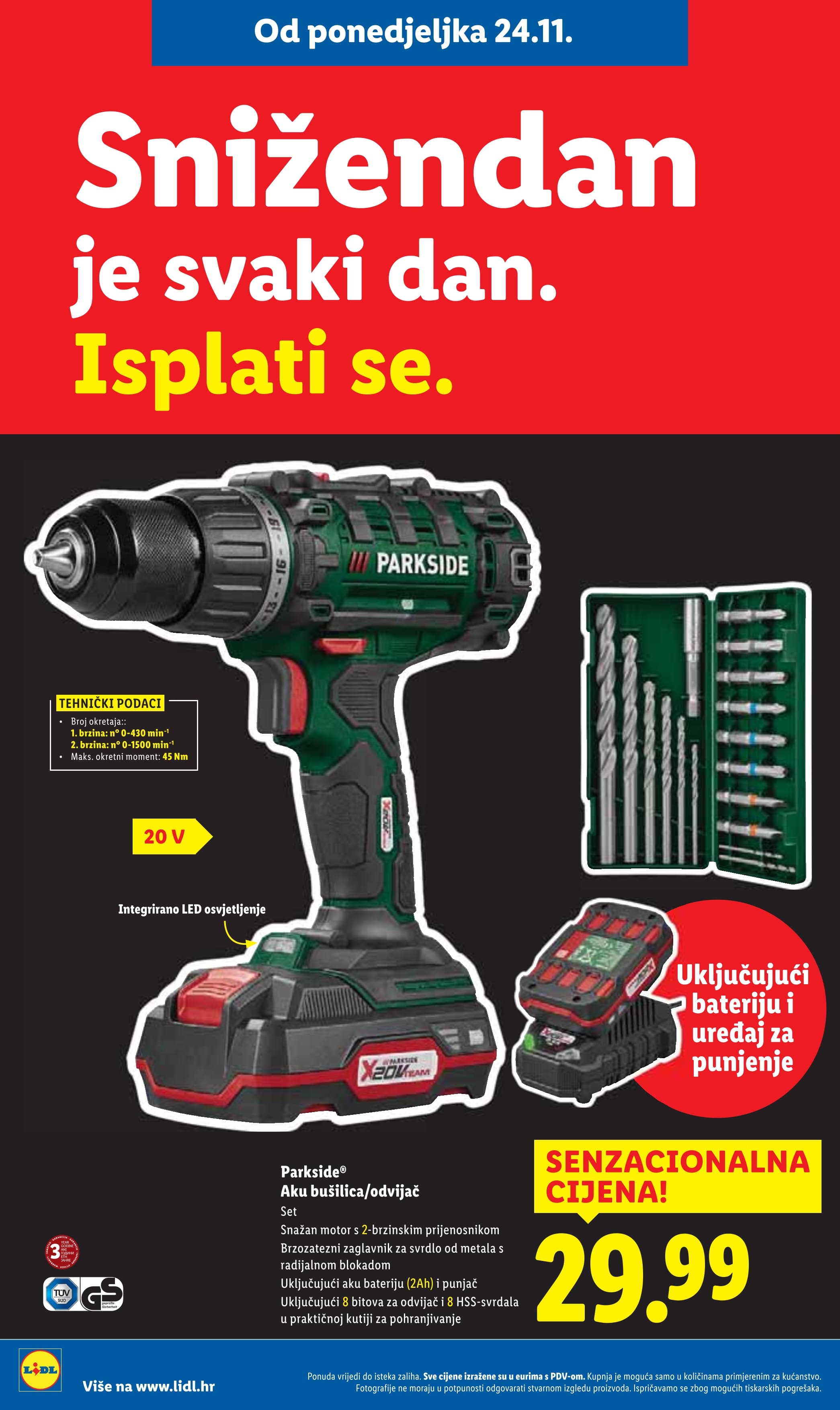 Stranica 2. Lidl kataloga - Akcije od 24.11. do 30.11.2025.