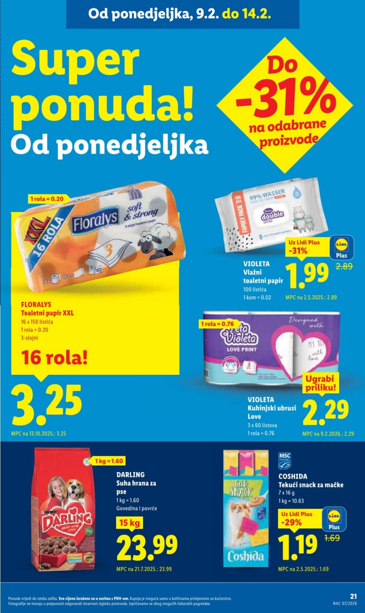 Stranica 21. Lidl kataloga - Tjedna Akcija Prehrana od 14.02.2026.