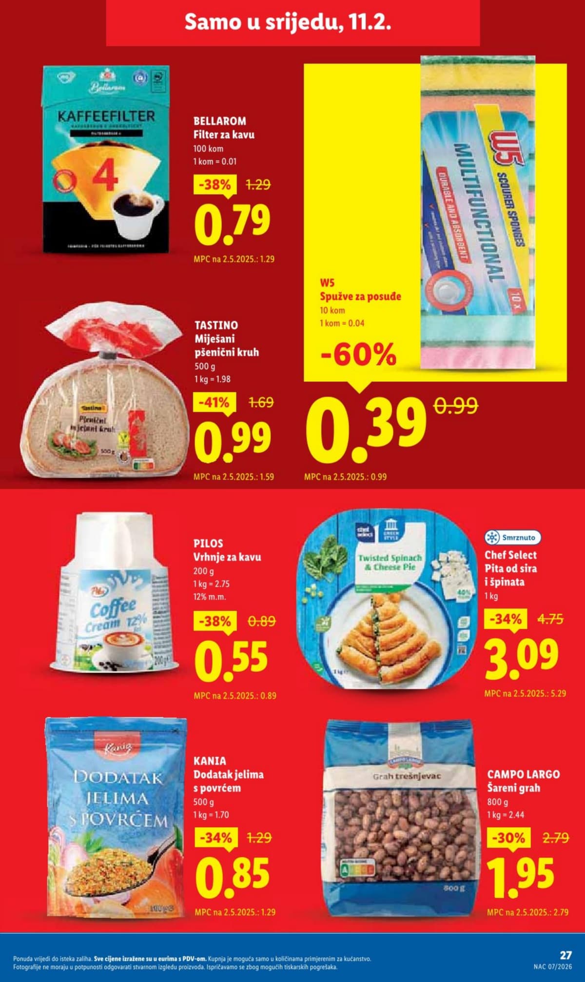 Stranica 27. Lidl kataloga - Tjedna Akcija Prehrana od 14.02.2026.