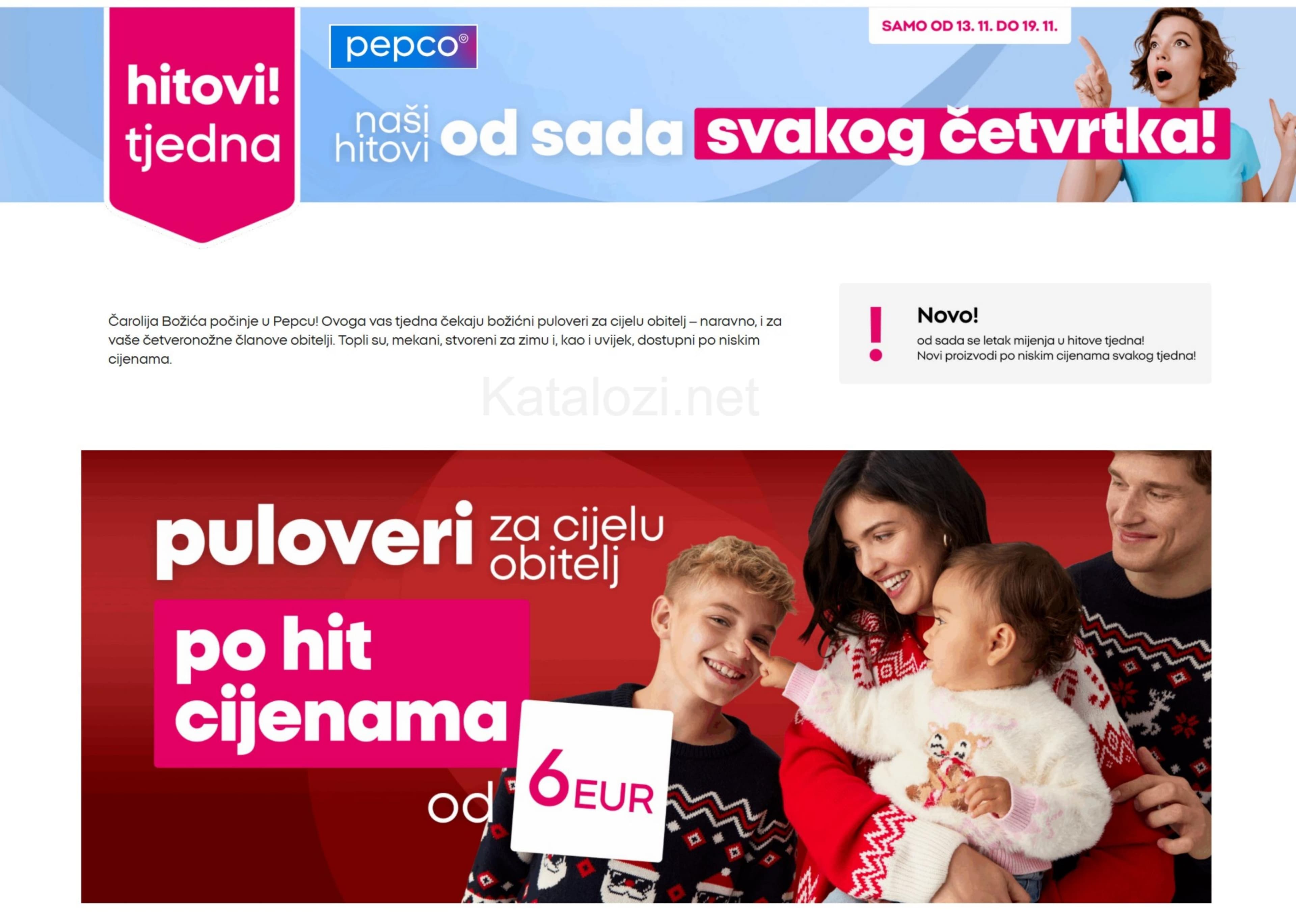 Stranica 1. Pepco kataloga - Akcije od 13.11. do 19.11.2025.