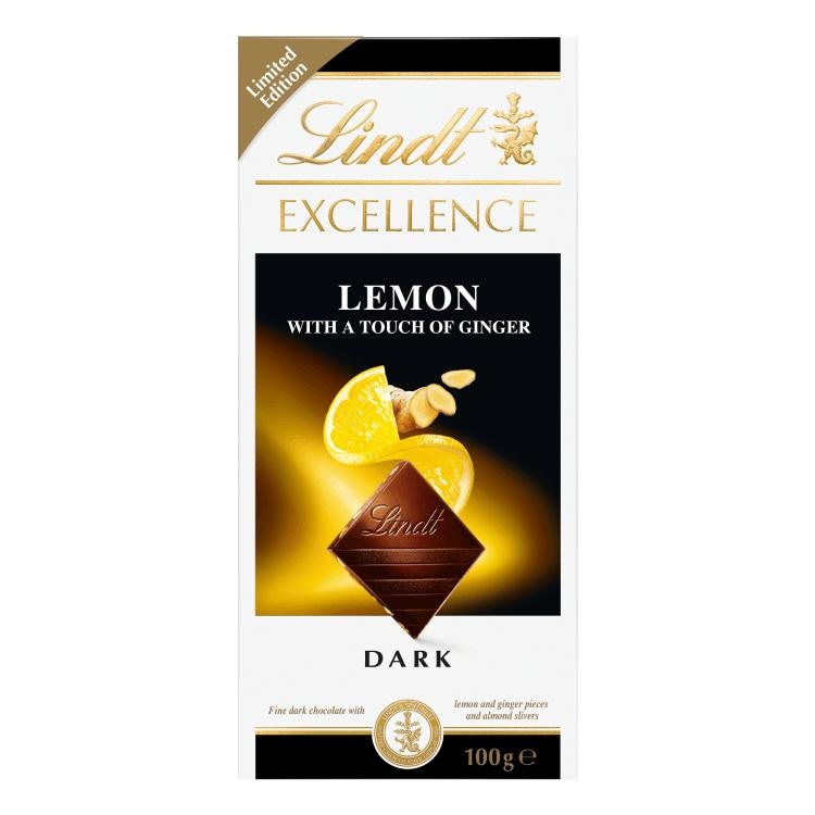 Lindt Excellence Lemon with a touch of Ginger 100g