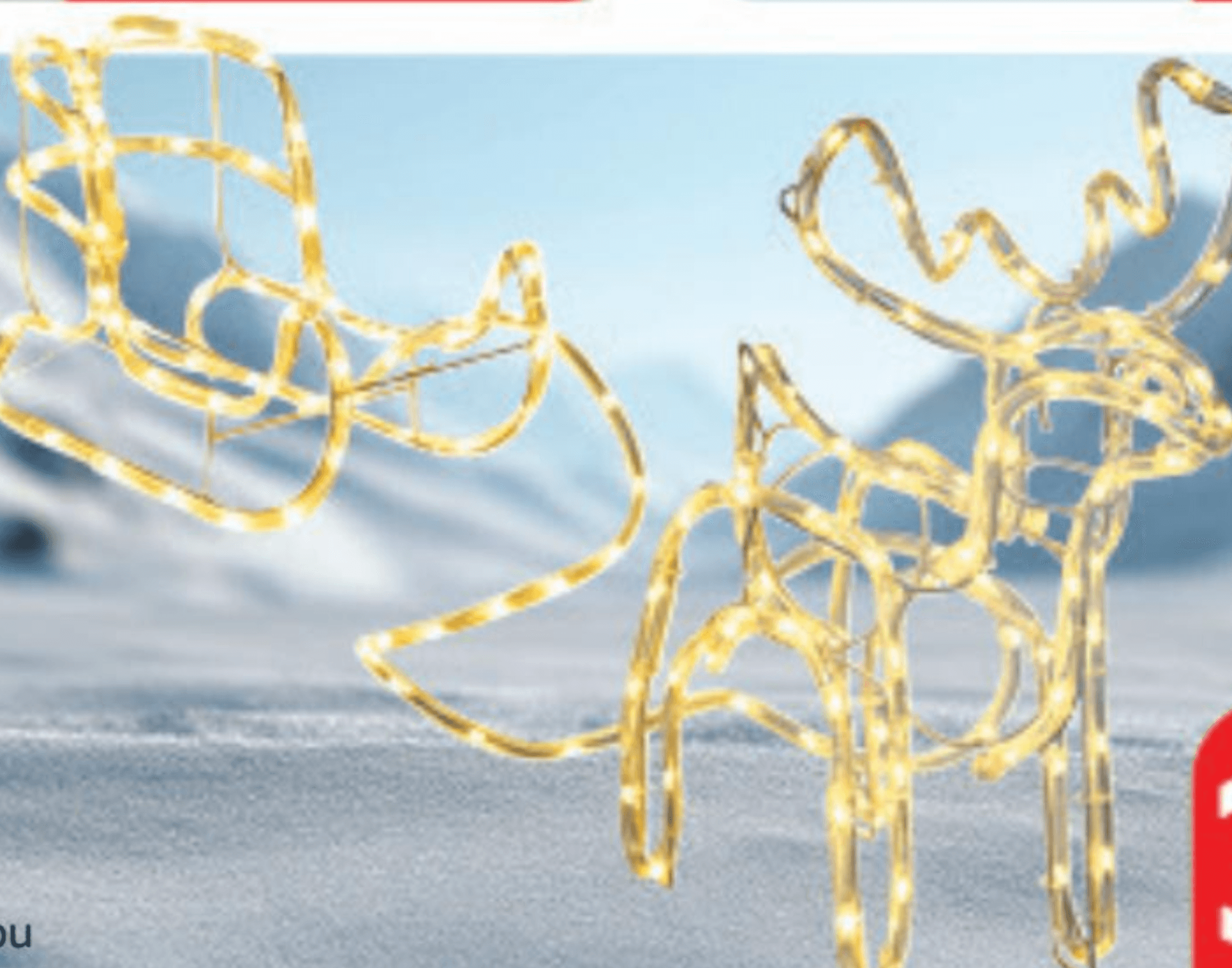 Božićna LED dekoracija sob na sanjkama