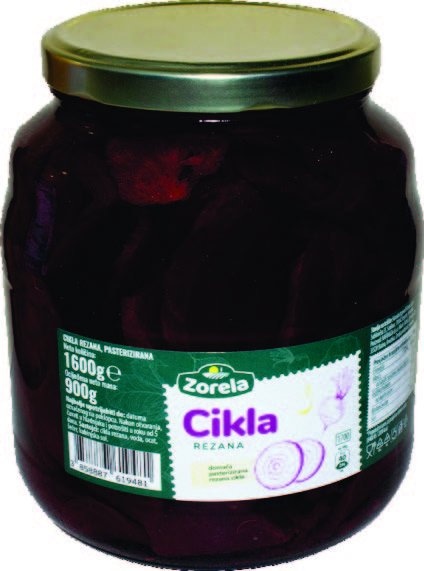 Cikla rezana ocijeđena masa: 360 g