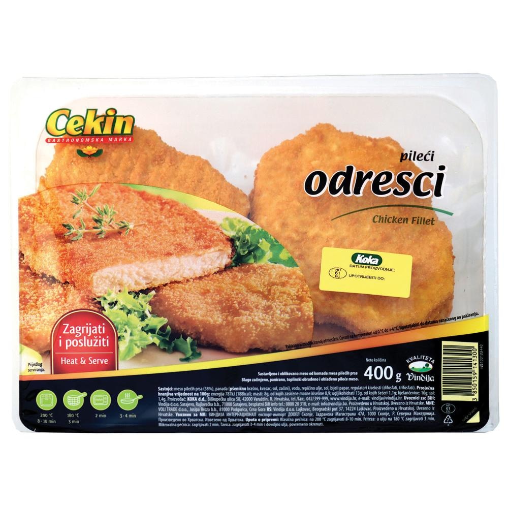 Pileći odresci panirani Cekin 400 g Cekin
