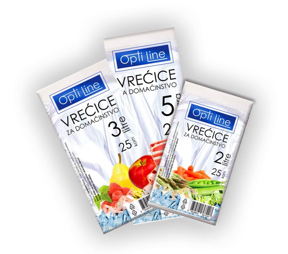 Optiline Vrećice za domaćinstvo 5l 25/1 - Akcija u trgovini Pivac