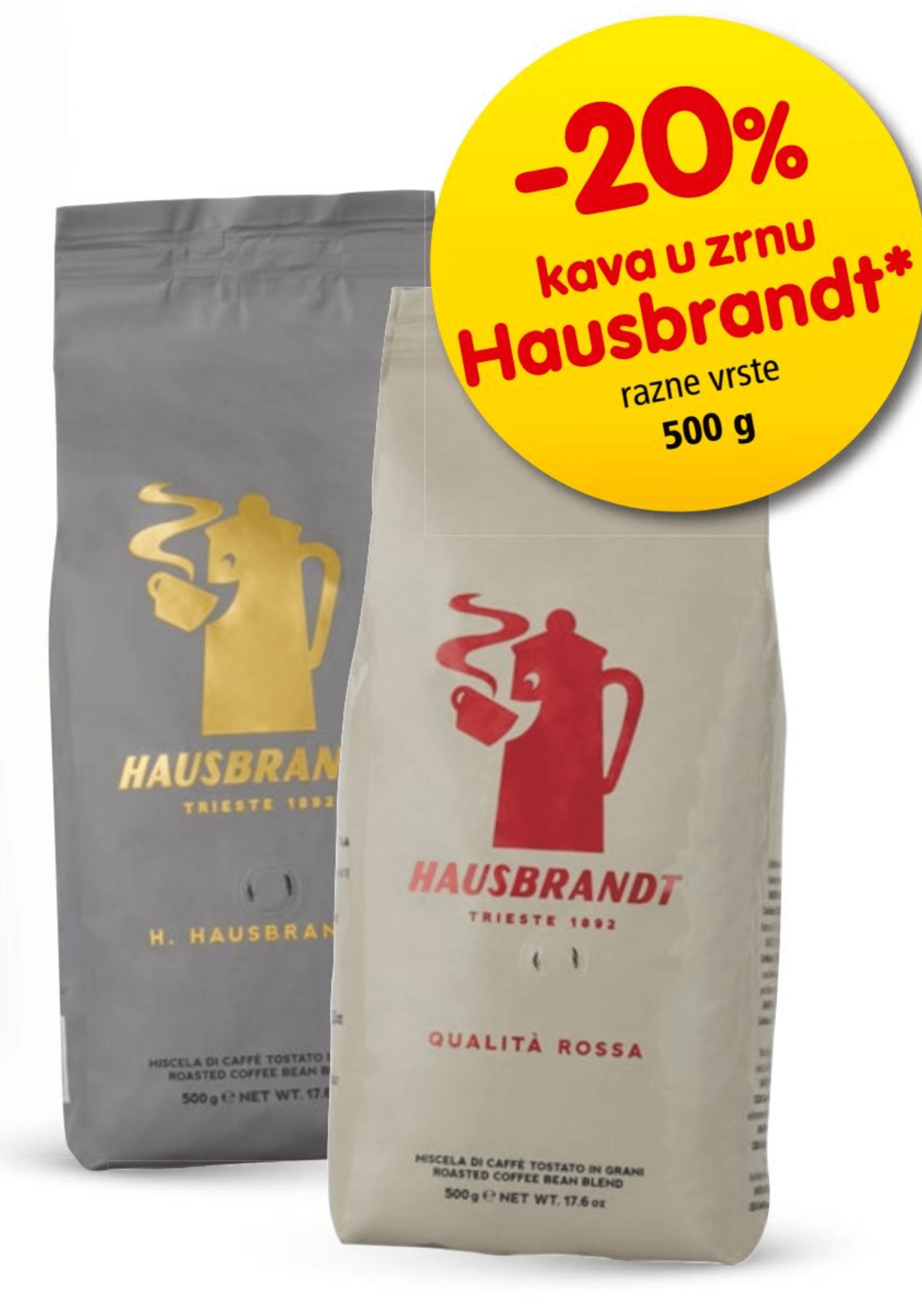 Kava u zrnu Hausbrandt 500 g