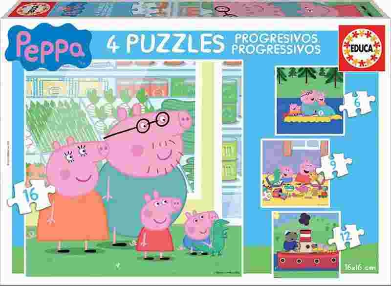 Puzzle Peppa Pig 4 Puzzles