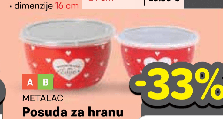 Posuda za hranu s poklopcem