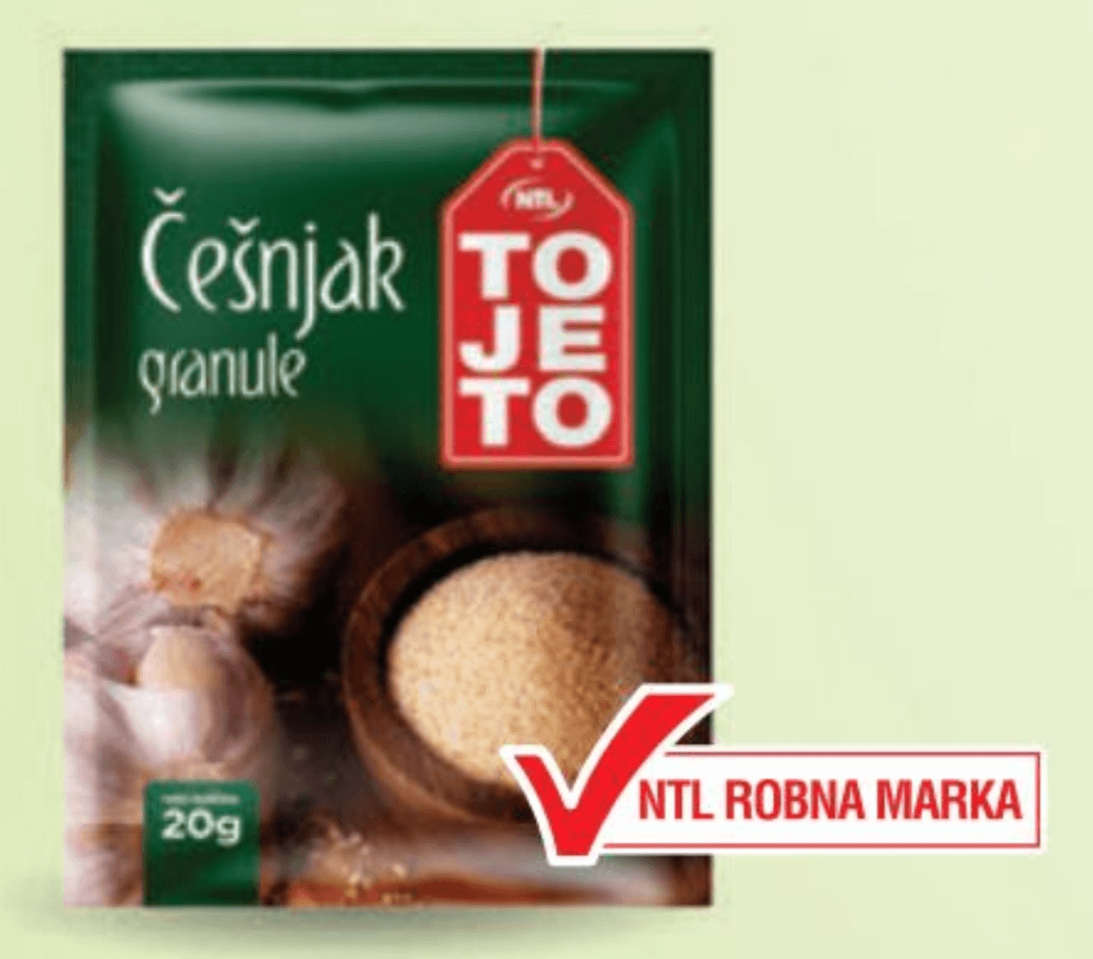 Češnjak u granulama 20 g - Akcija u trgovini NTL