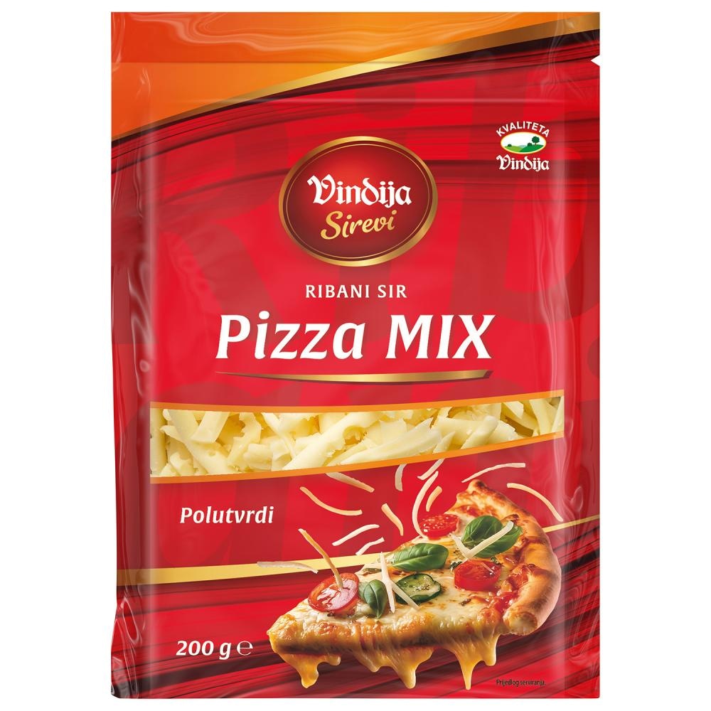 Vindija Sirevi Pizza MIX sir 200g - Akcija u trgovini Konzum