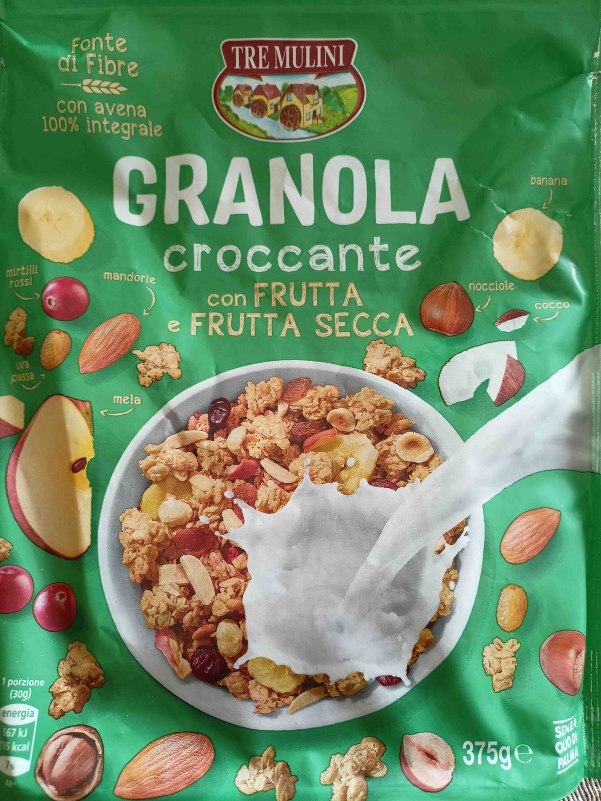 Tre Mulini Muesli Granola suho voće/bobičasto voće 375 g - Akcija u trgovini Eurospin