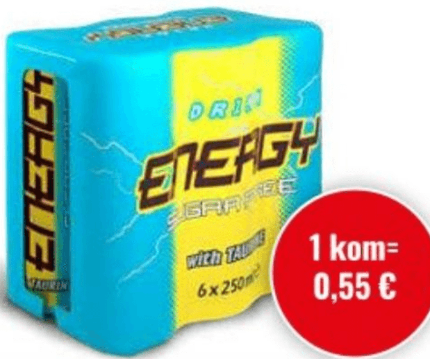 Energetsko piće bez šećera 6 x 250 ml - Akcija u trgovini Eurospin