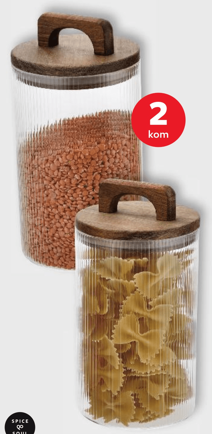 Posuda za suhe namirnice 2 kom