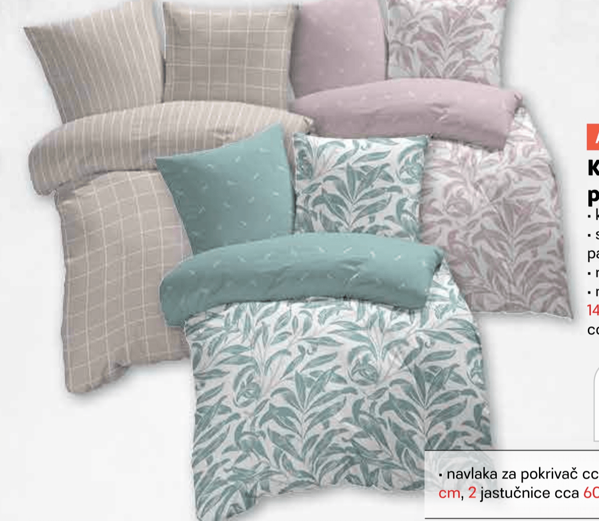 Komplet posteljine - Akcija u trgovini Plodine