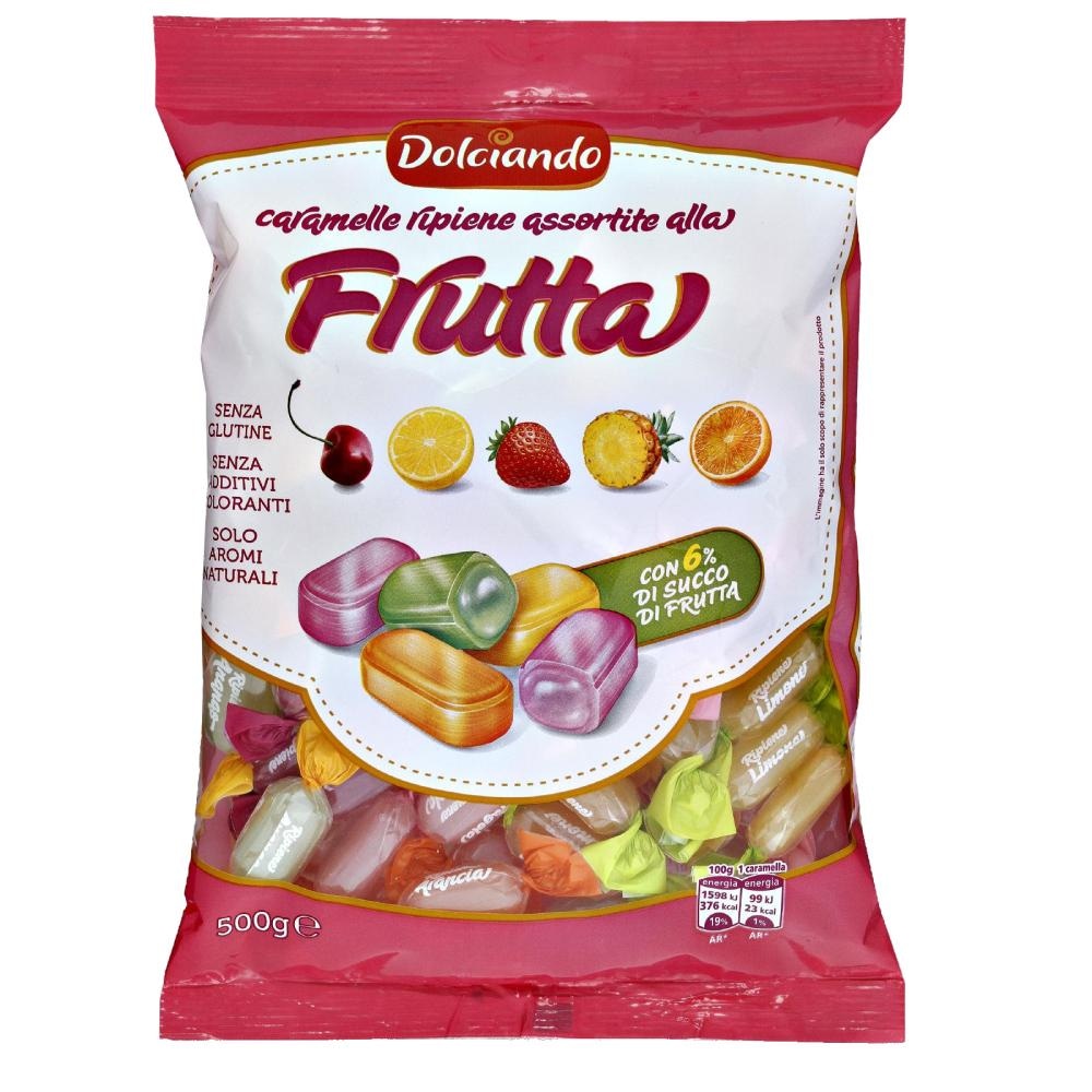 Bomboni s voćnim punjenjem 500 g Dolciando - Akcija u trgovini Eurospin