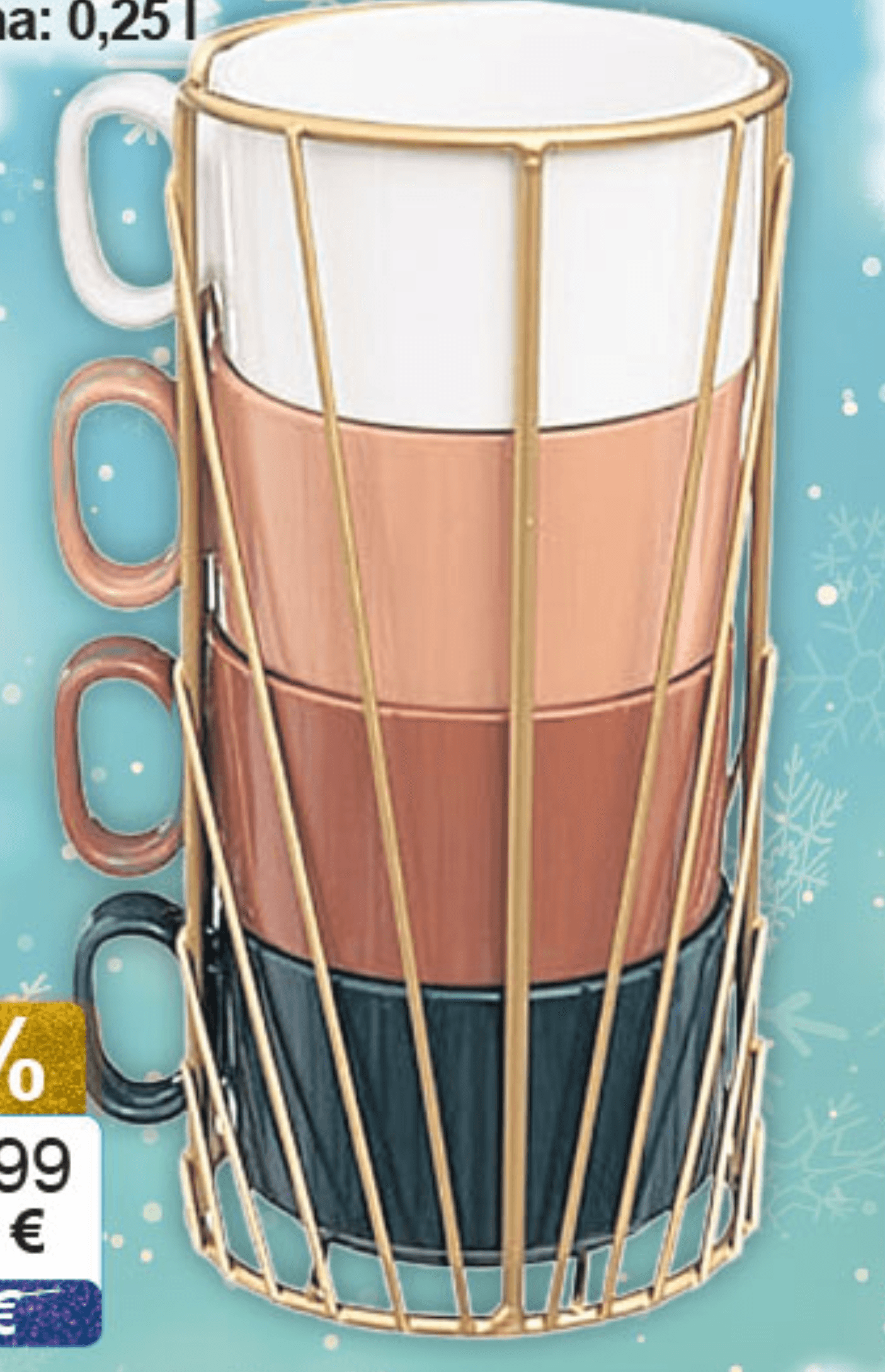 Set šalica na stalku 4kom/set