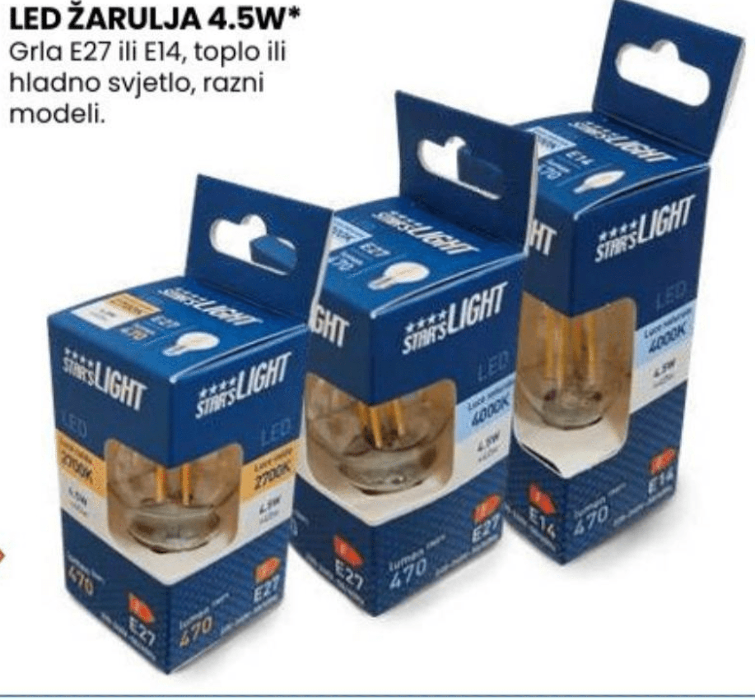 LED žarulja 4.5W STAR'S LIGHT - Akcija u trgovini Eurospin