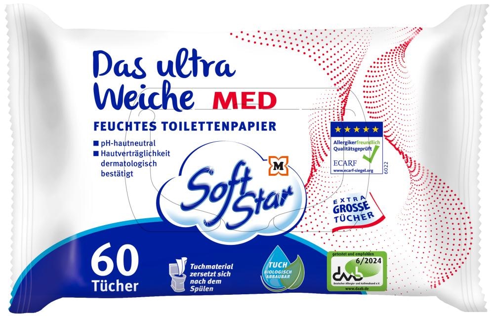 Softstar Das ultra Weiche Sensitiv vlažni toaletni papir 4x50 kom