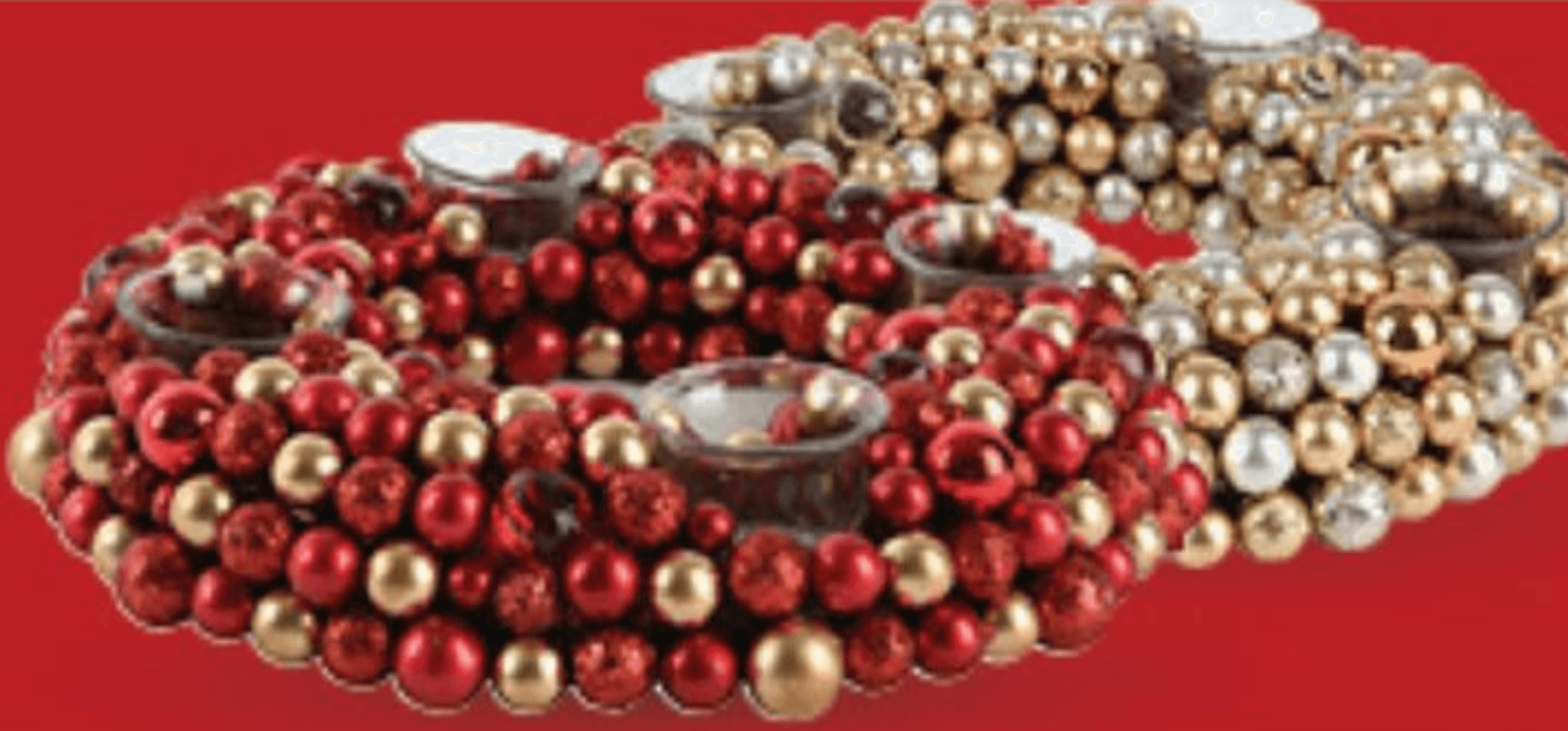 Božićni adventski vijenac s perlama