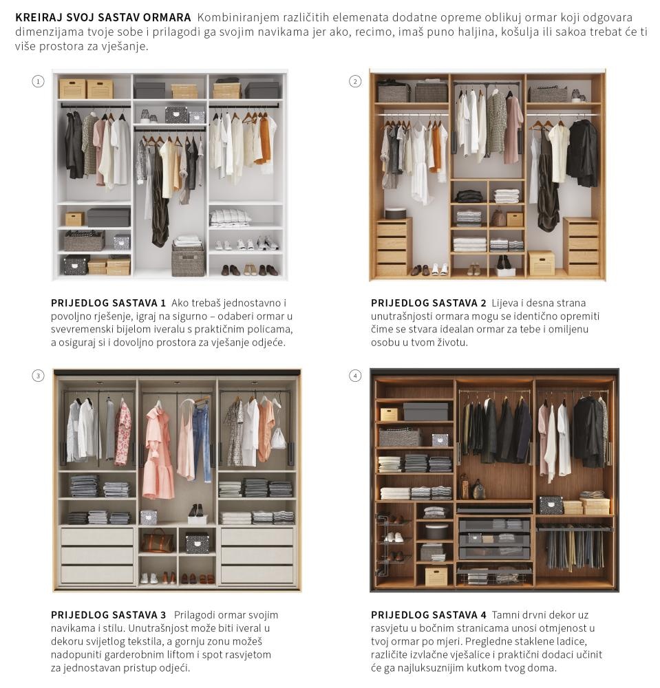 Ugradbeni ormar Prijedlog sastava 2 - Akcija u trgovini Prima