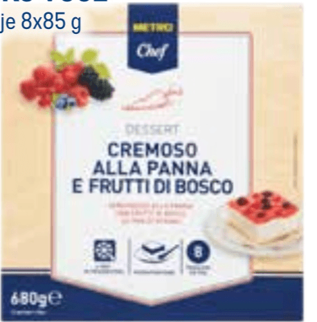 Metro Chef Semifreddo šumsko voće 8x85 g
