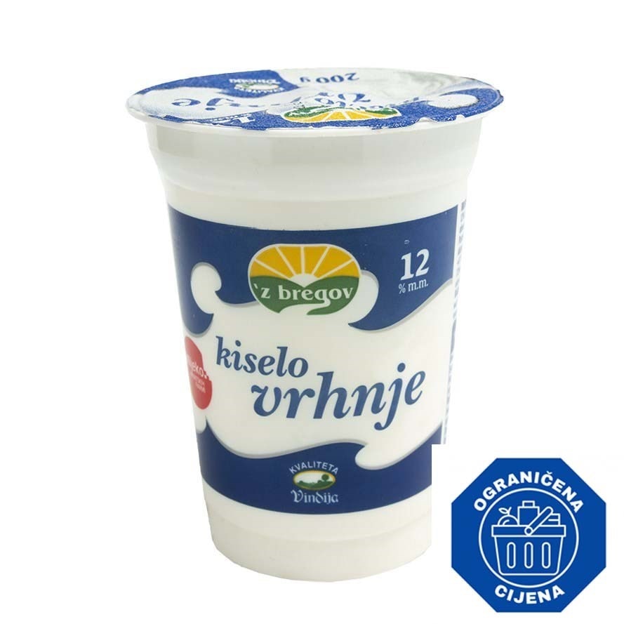 Vindija Kiselo vrhnje 200 g - Akcija u trgovini Tommy