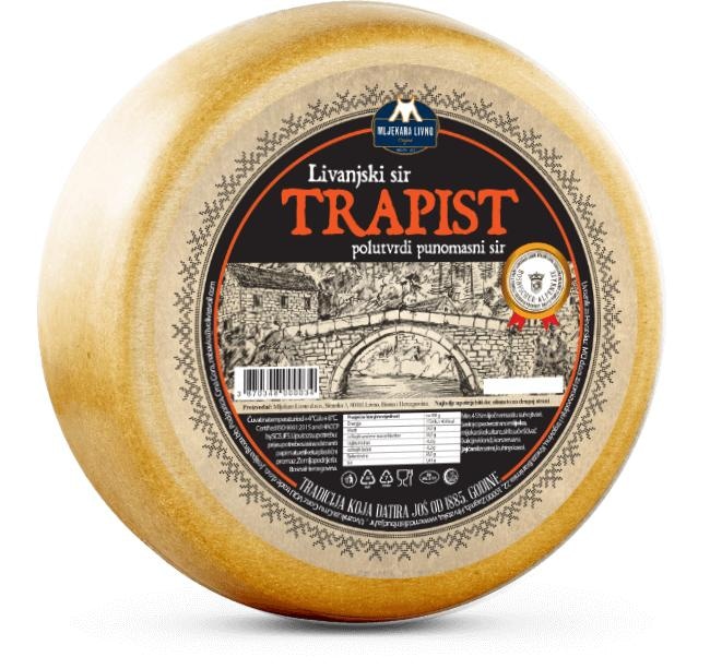 MLJEKARA LIVNO Livanjski sir trapist 300g - Akcija u trgovini Pivac