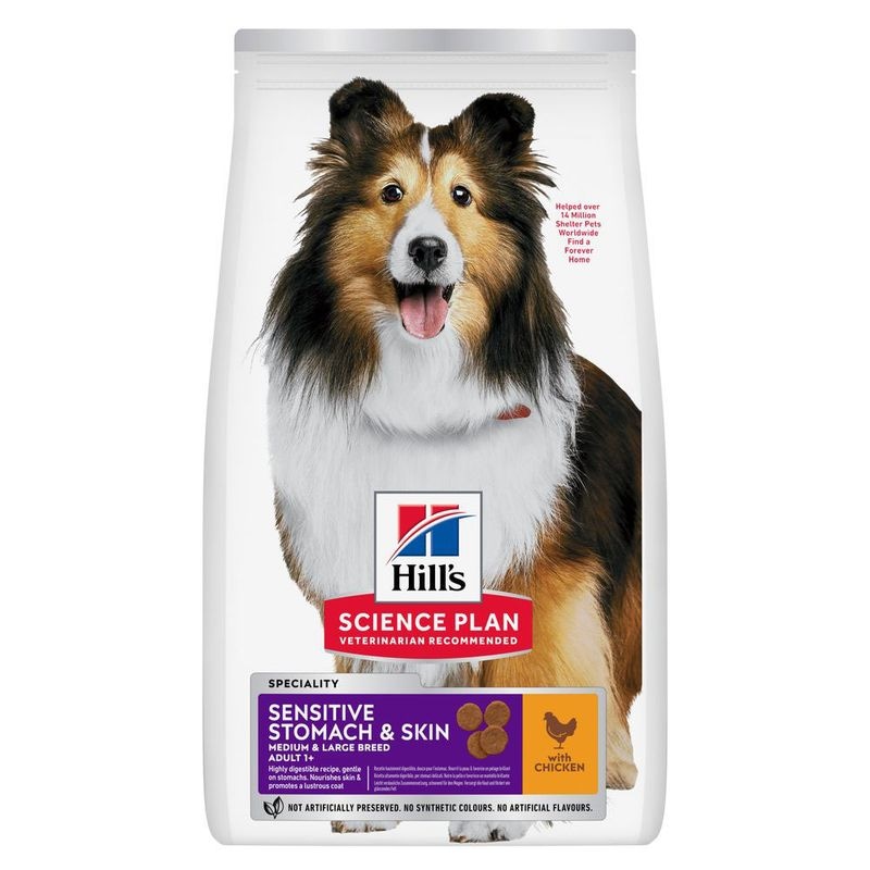 Hill's Science Plan Sensitive Stomach & Skin Medium & Large Breed Adult 1+