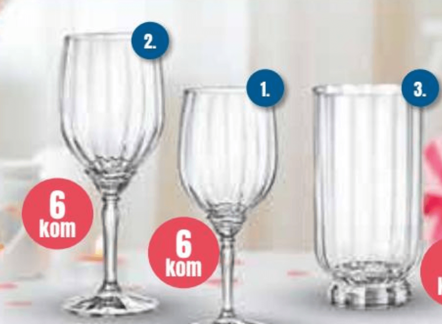 Čaša 4 kom - Akcija u trgovini NTL