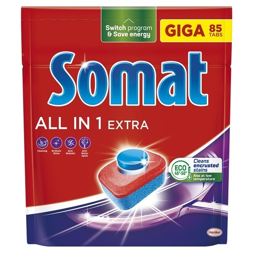 Somat All in One Extra tablete za strojno pranje posuđa 85 kom - Akcija u trgovini KTC