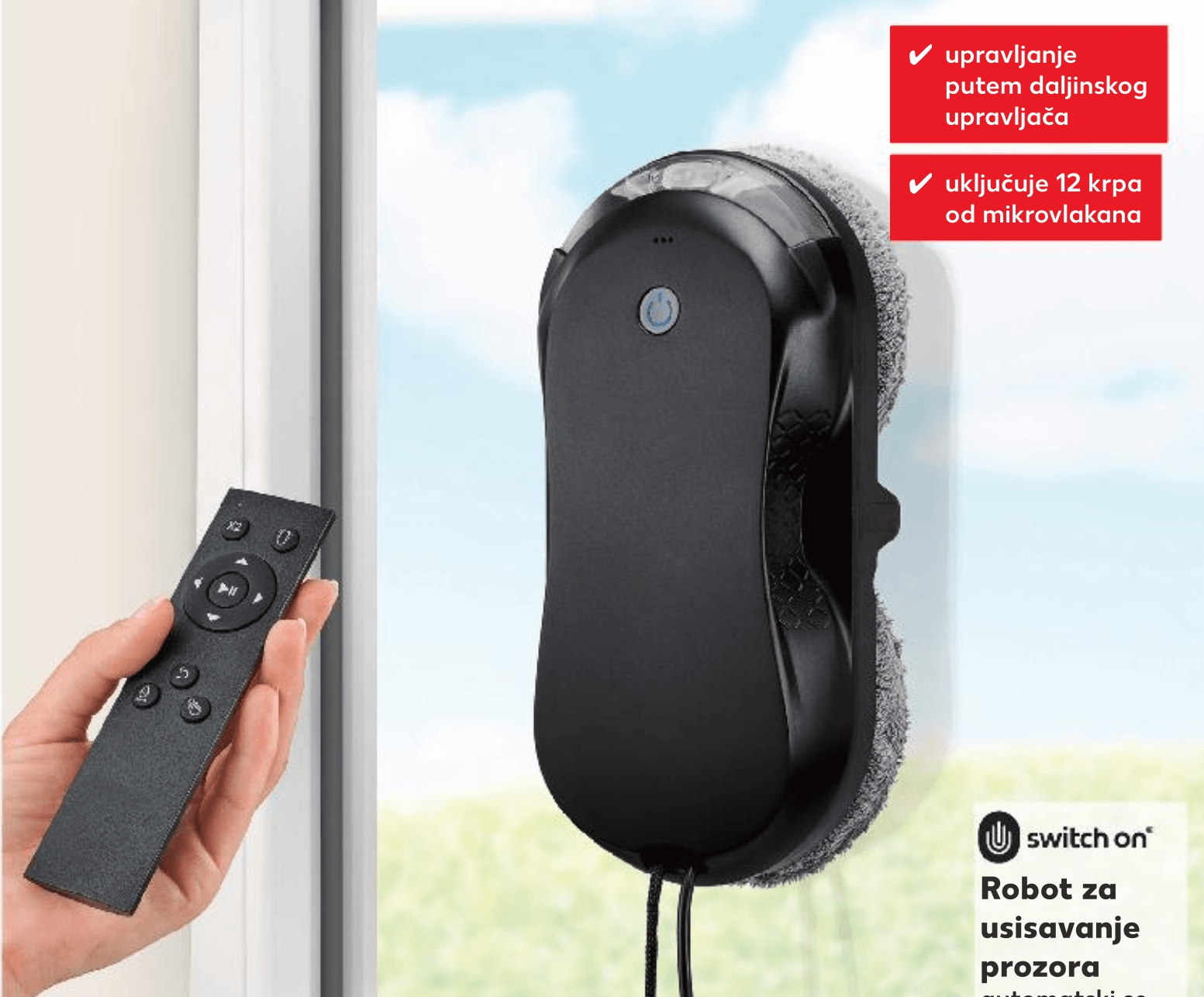 Robot za usisavanje prozora SWITCH ON - Akcija u trgovini Kaufland