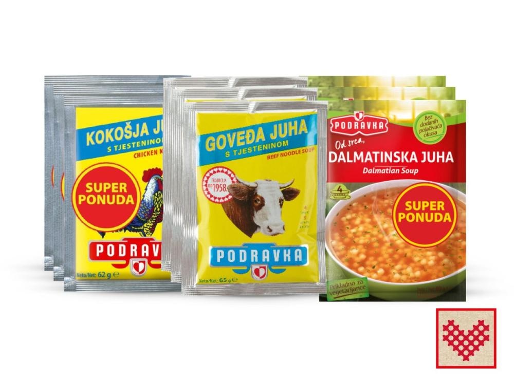 Podravka Bistra juha 3 x (60g - 65 g)