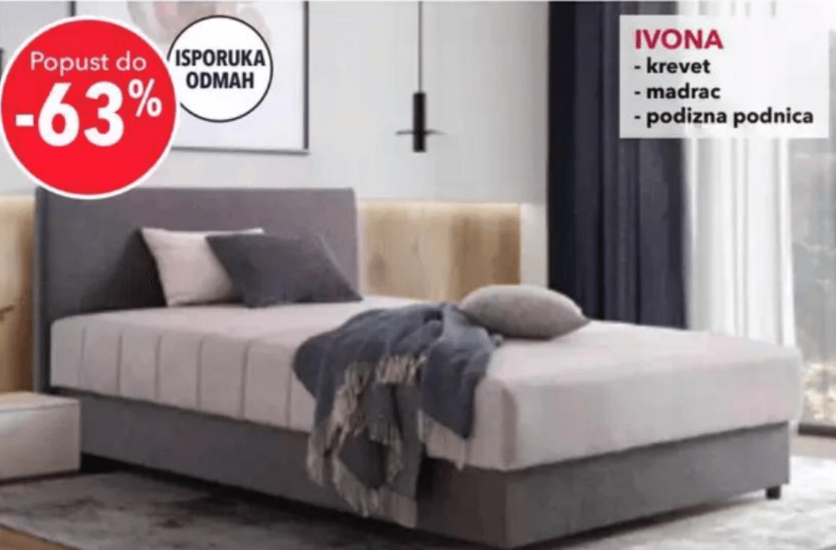 Francuski ležaj IVONA 150x200cm - Akcija u trgovini Harvey Norman