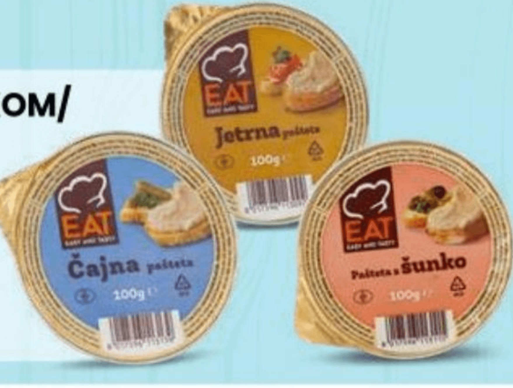 Pašteta sa šunkom/jetrena/čajna 100 g - Akcija u trgovini Eurospin