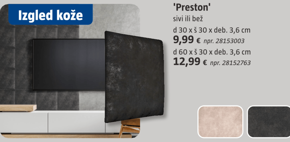 FLLOW Dekorativni zidni paneli 'Preston' d 30 x š 30 x deb. 3,6 cm - Akcija u trgovini Bauhaus