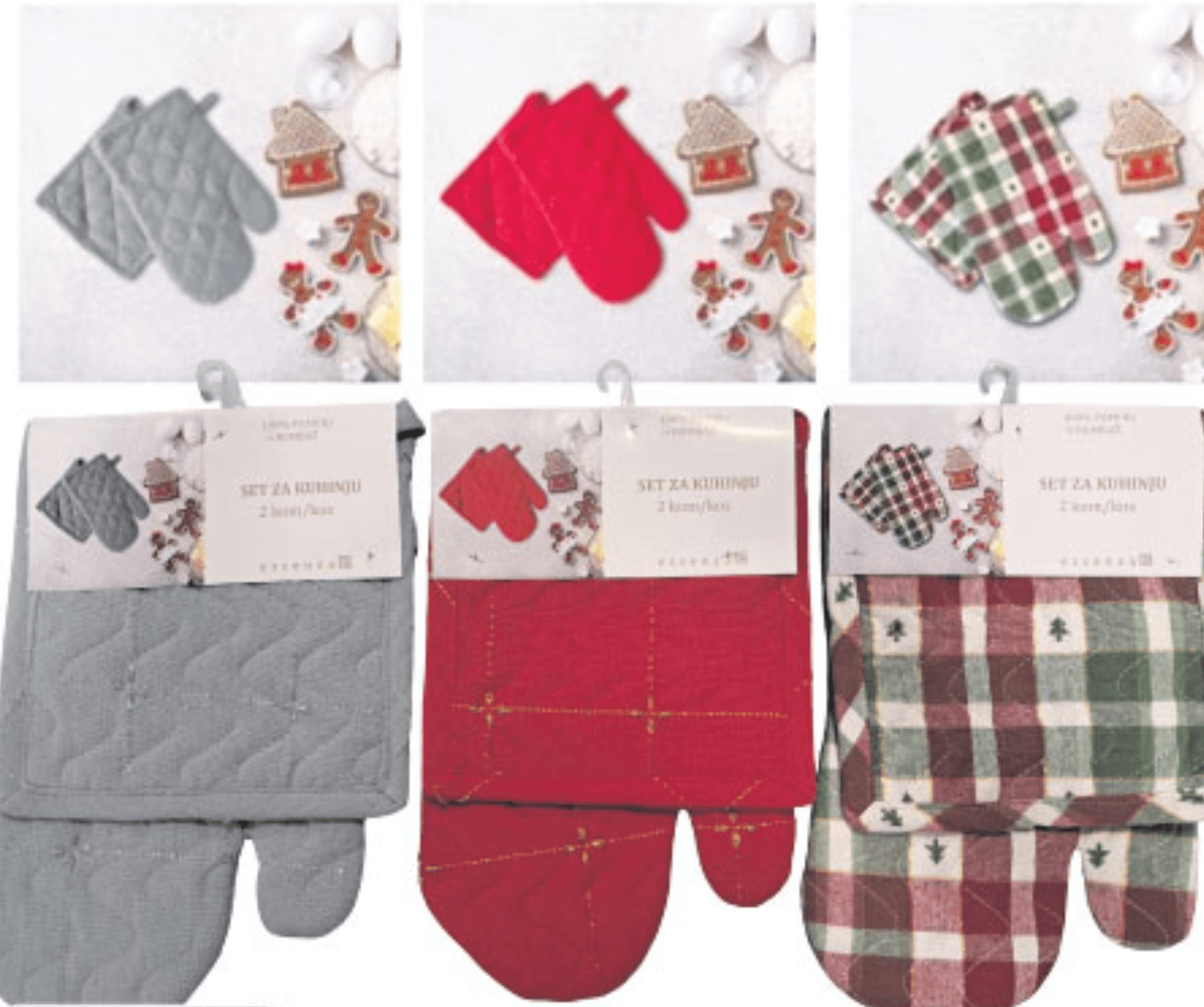 Set kuhinjski dvodjelni božićni