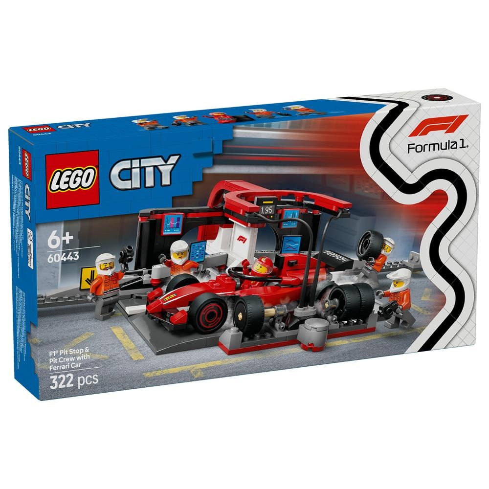 LEGO CITY Boks i posada za F1® s autom Ferrari 322 kom.