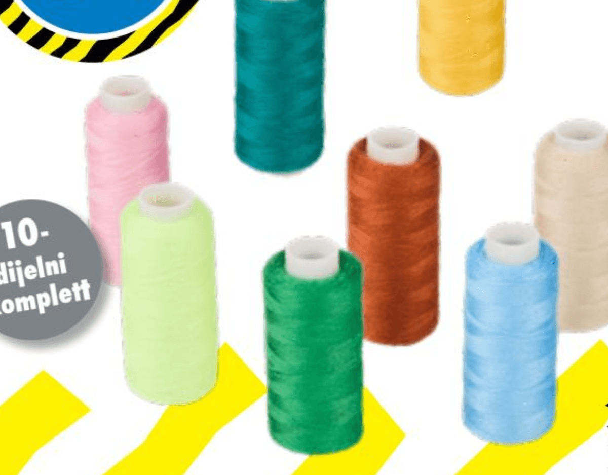 Komplet konaca za šivanje 10 x 300 m, 9,5 g - Akcija u trgovini Tedi