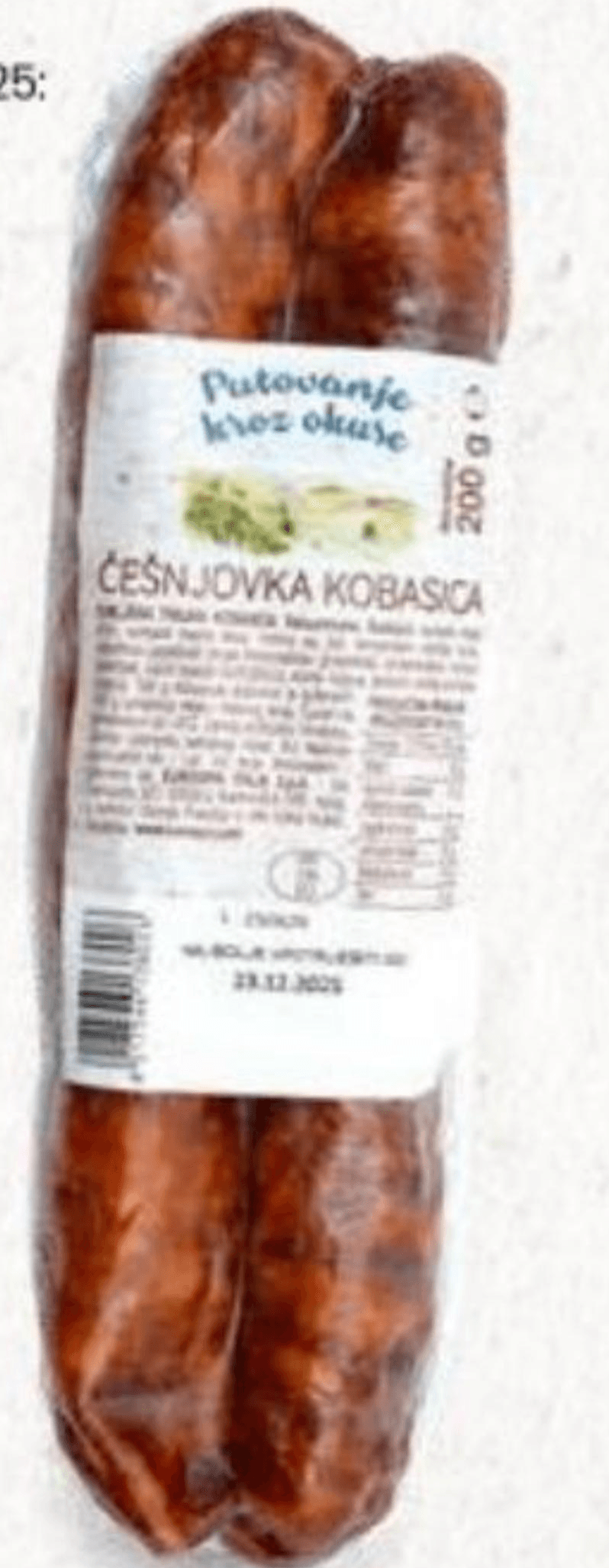 Kobasica Češnjovka 200 g - Akcija u trgovini Eurospin