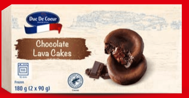Čokoladni lava cake 2 x 90 g - Akcija u trgovini Lidl