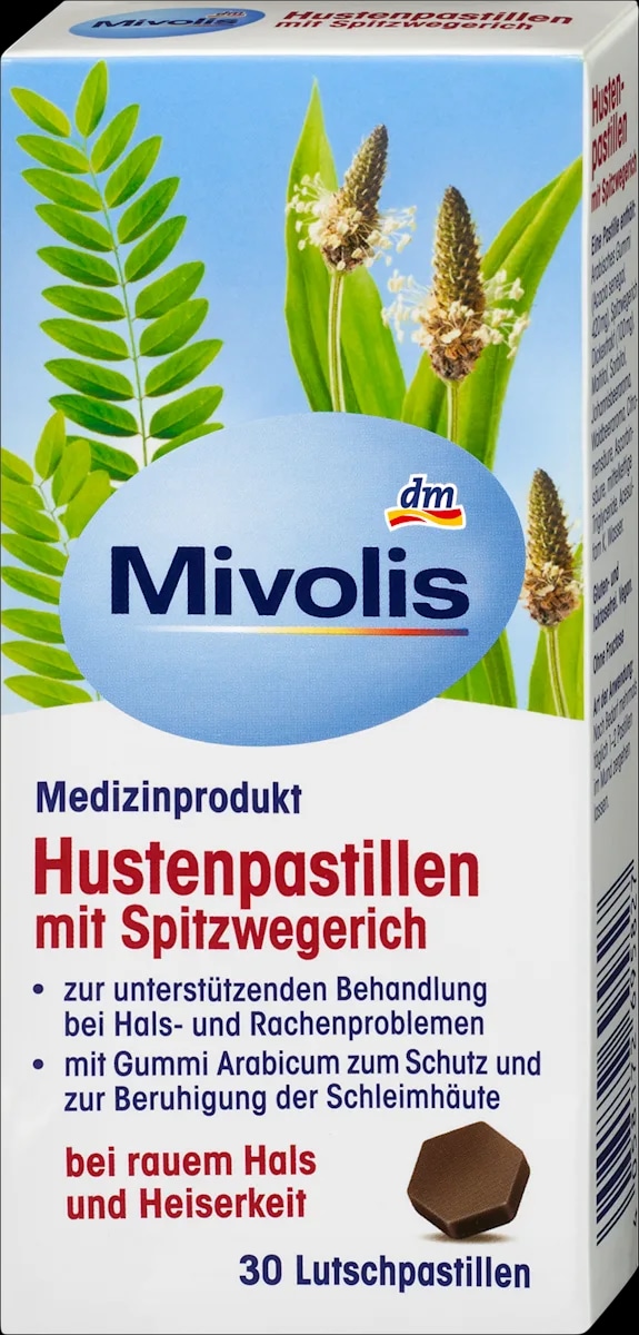Mivolis Hustenpastillen mit Spitzwegerich 30 kom. - Akcija u trgovini Dm