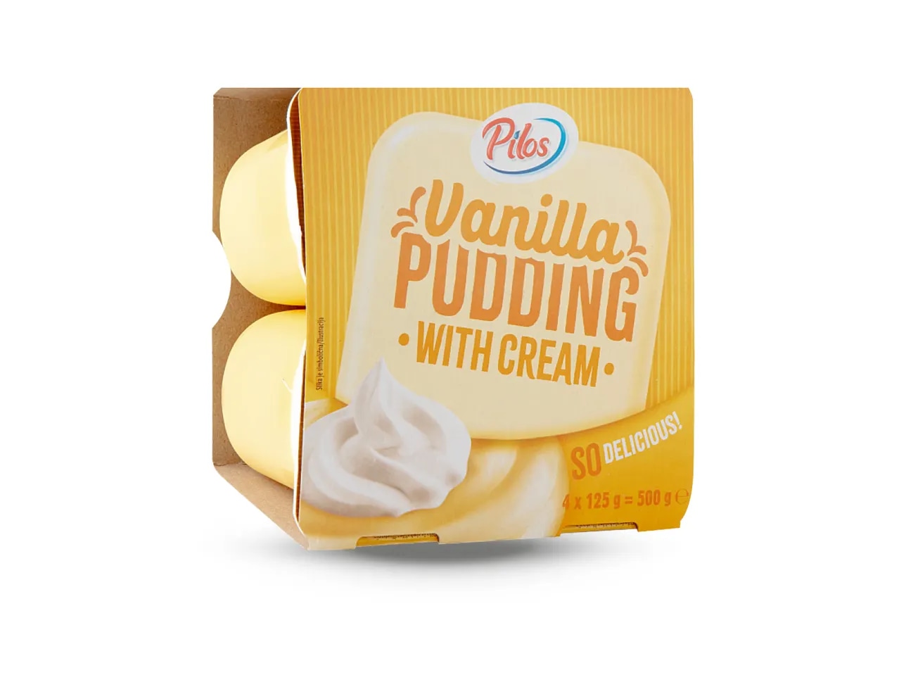 Pilos Puding sa šlagom 4 x 125 g - Akcija u trgovini Lidl