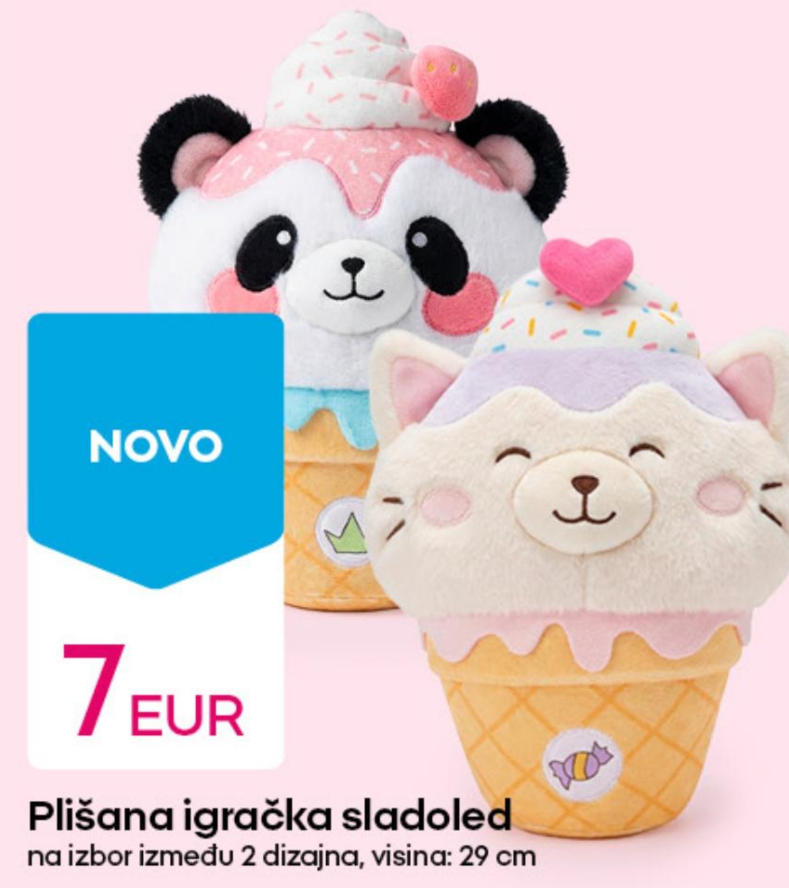 Plišana igračka sladoled - Akcija u trgovini Pepco