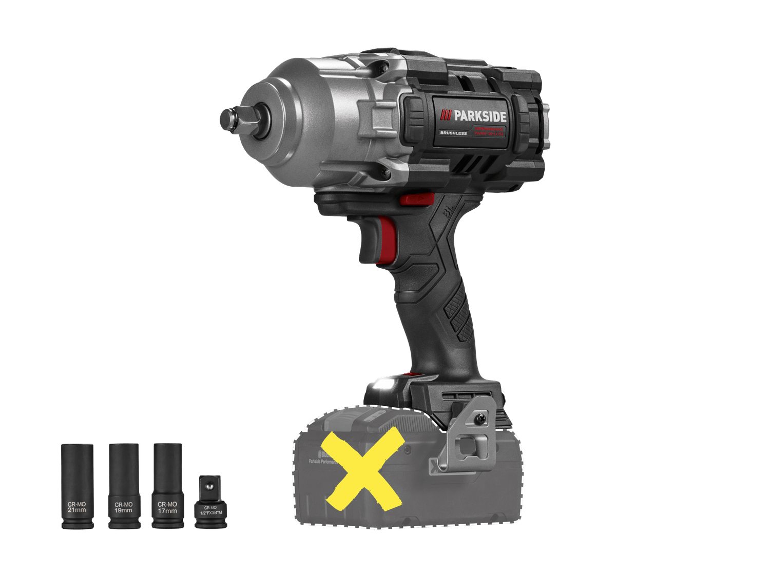 PARKSIDE PERFORMANCE® Aku udarni odvijač 1/2" 1 kom - Akcija u trgovini Lidl