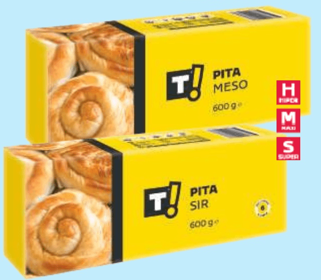 T! Pita 600 g - Akcija u trgovini Tommy