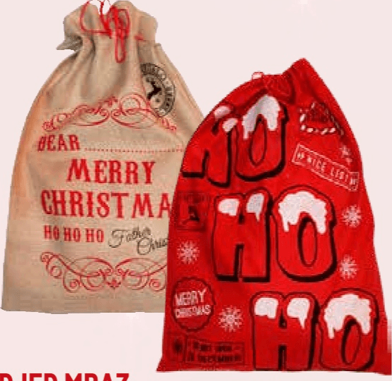 Djed Mraz vreća za poklone 67x48 cm