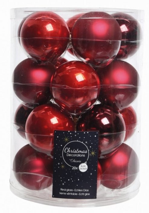 Staklene kuglice za bor 20 komada
