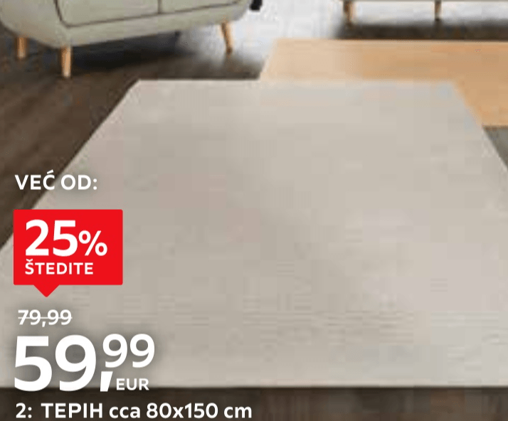 Tepih čupavac Glamour cca 80x150 cm - Akcija u trgovini Lesnina